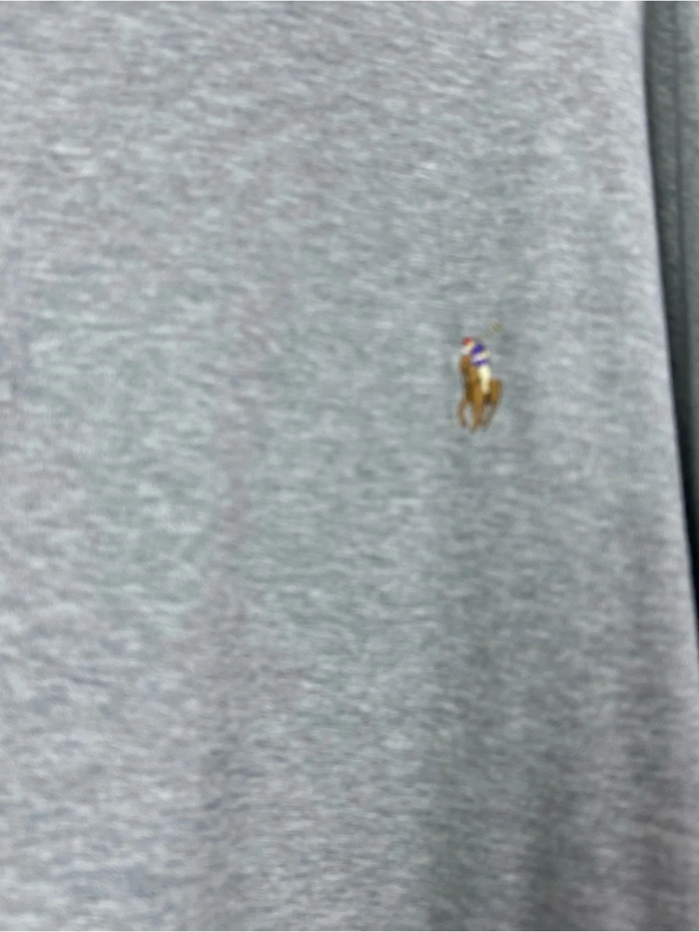 Ralph Lauren Men's Heather Gray Polo Shirt with Embroidered Pony